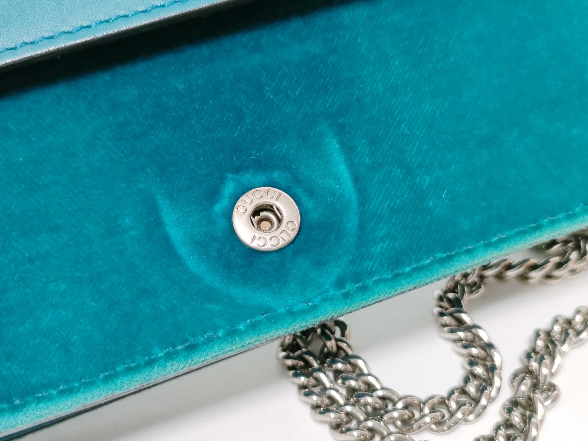 GUCCI Dionysus Chain Wallet Velour Shoulder Bag