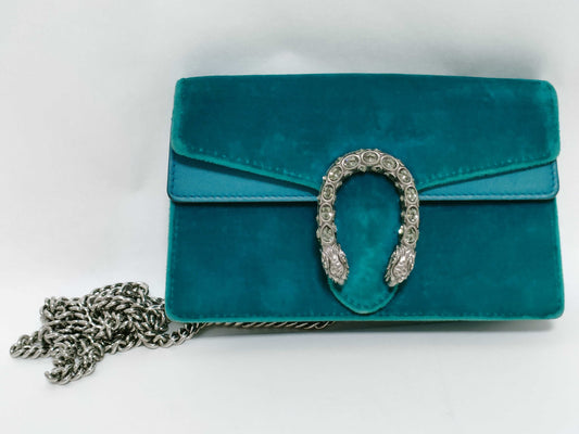 GUCCI Dionysus Chain Wallet Velour Shoulder Bag