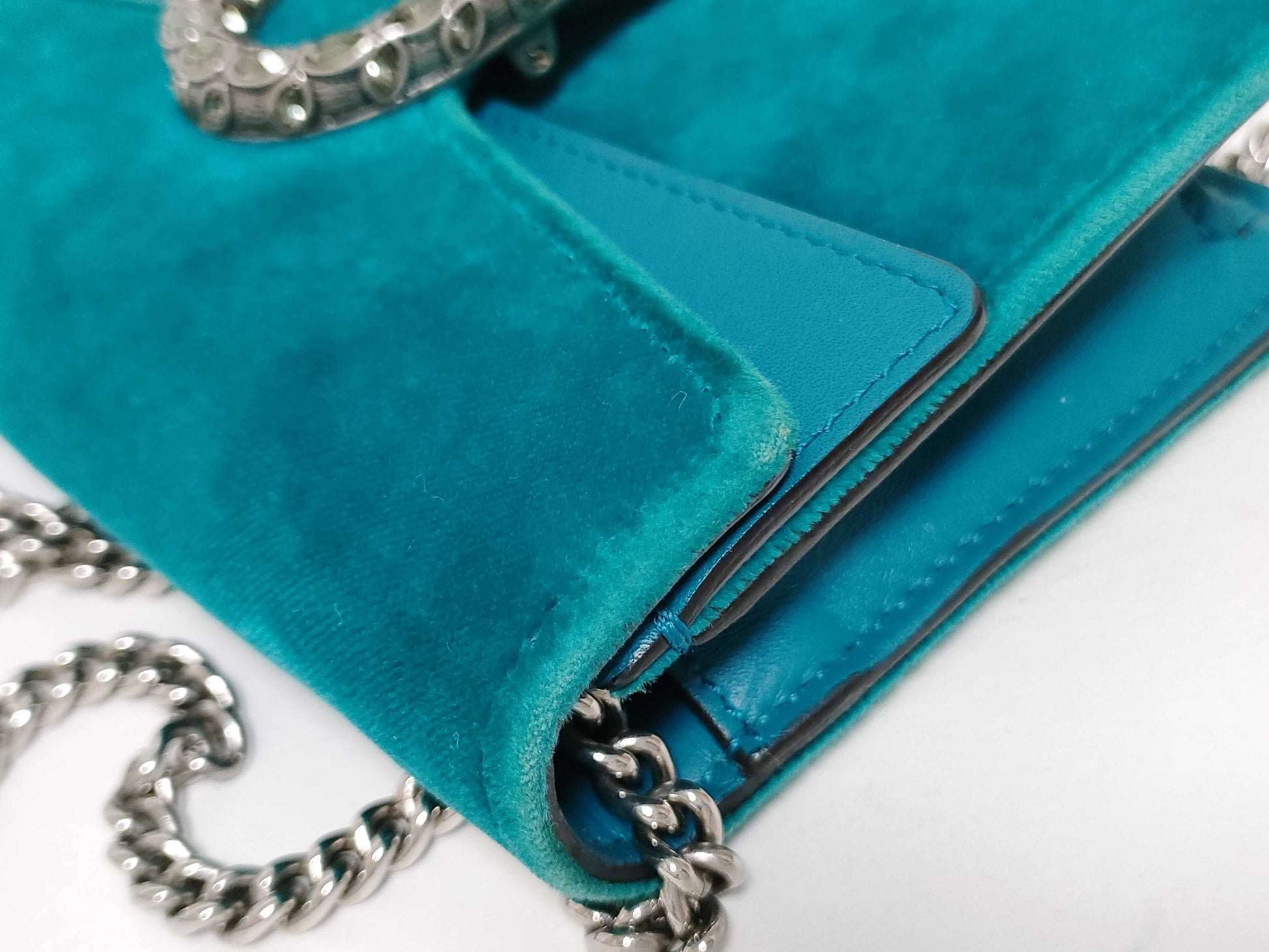 GUCCI Dionysus Chain Wallet Velour Shoulder Bag