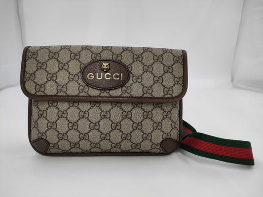 GUCCI 493930 Neo Vintage GG Supreme Sherry Line Shoulder Bag