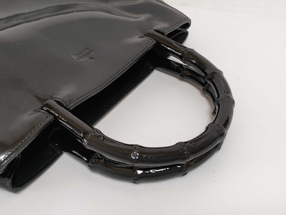 GUCCI Bamboo Enamel Handbag 002・1061 001998 Hotei Handbag