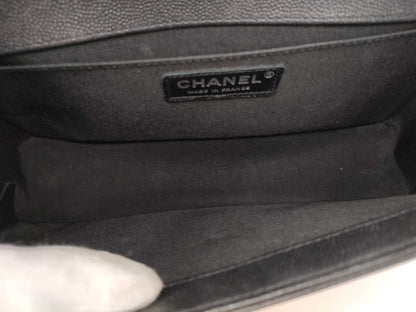 CHANEL Matelasse Boy Chanel 25 Caviar Skin So Black Shoulder Bag, No. 24