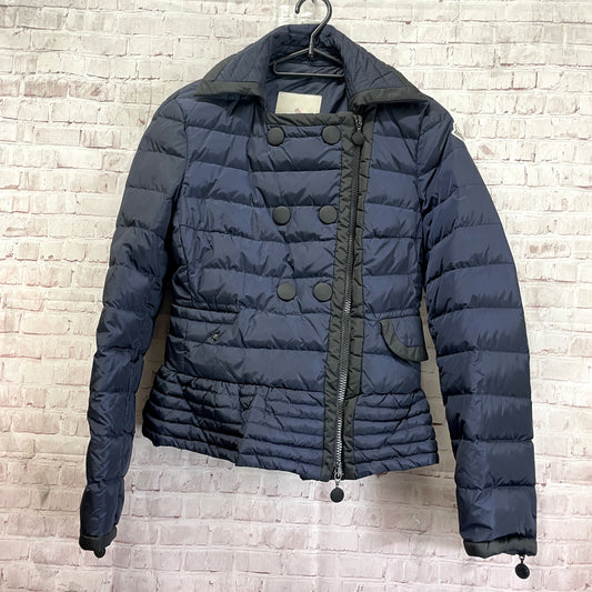 MONCLER Beaver Navy Down Jacket Size 1