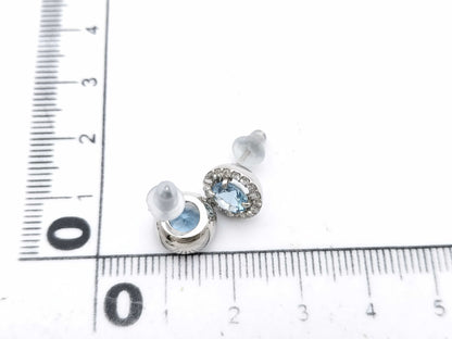 AQ0.570/0.553ct D0.15/0.15ct PT950/900 4.4g Earrings 