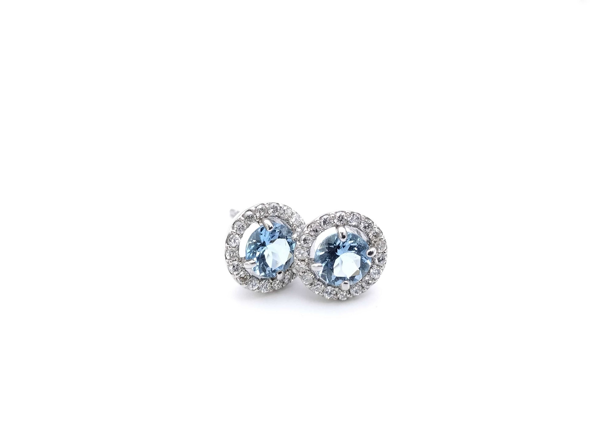 AQ0.570/0.553ct D0.15/0.15ct PT950/900 4.4g Earrings 
