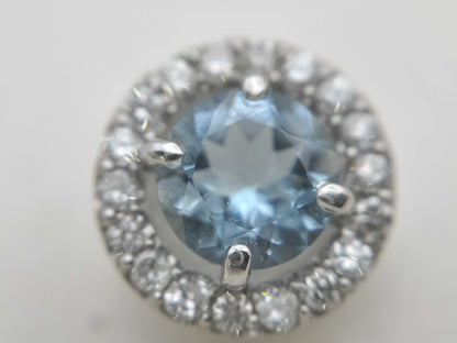 AQ0.570/0.553ct D0.15/0.15ct PT950/900 4.4g Earrings 