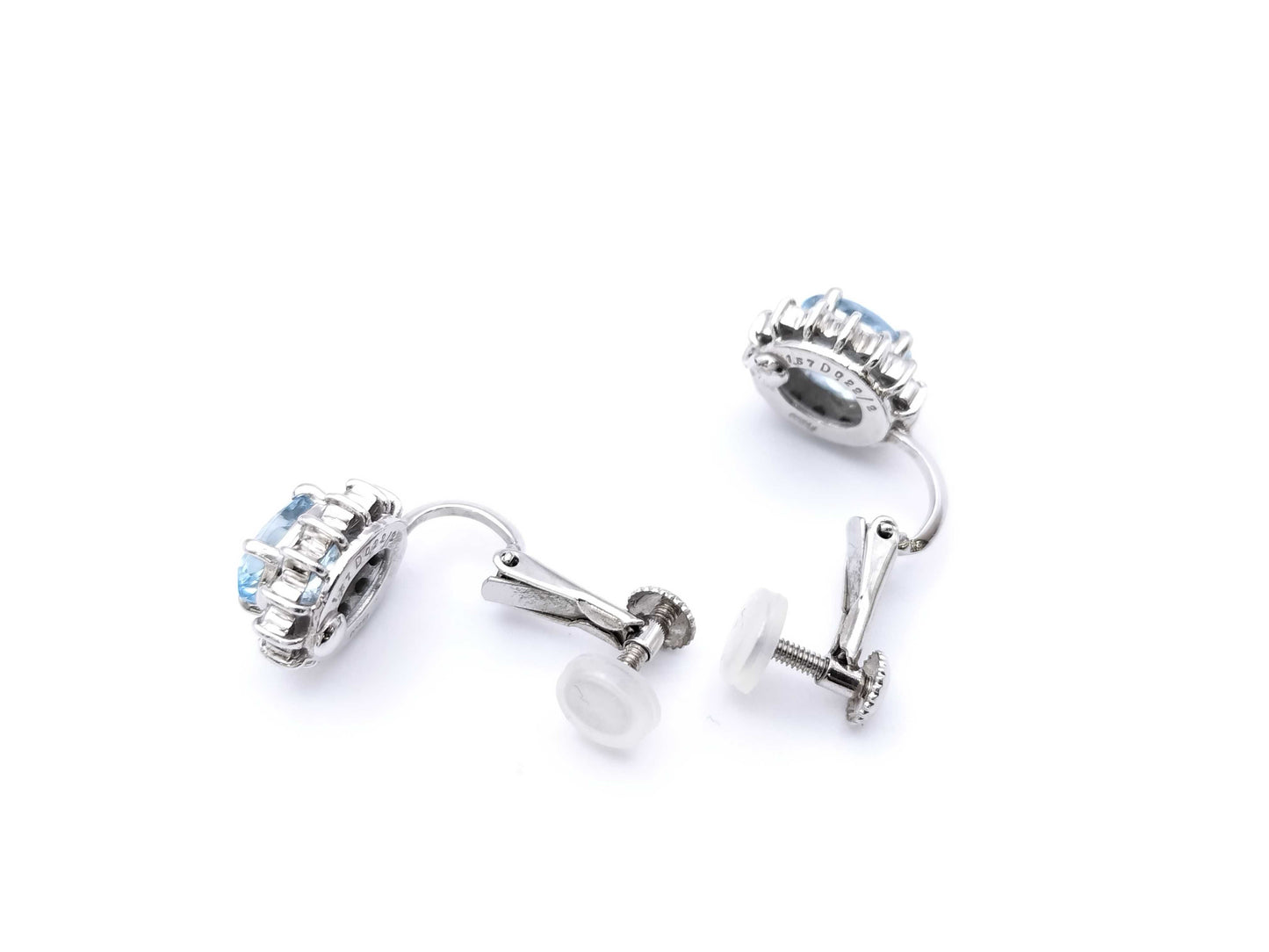AQ1.57ct D0.22ct K14WG 5.6g Earrings 