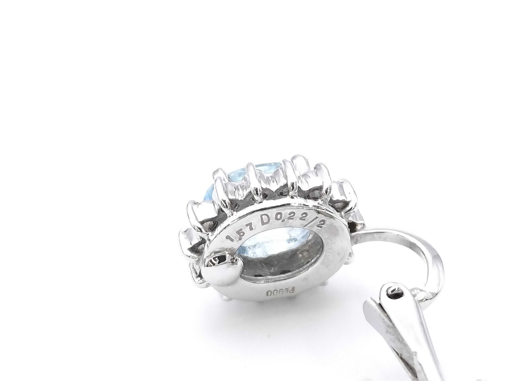 AQ1.57ct D0.22ct K14WG 5.6g Earrings 