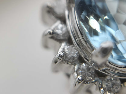 AQ1.57ct D0.22ct K14WG 5.6g Earrings 