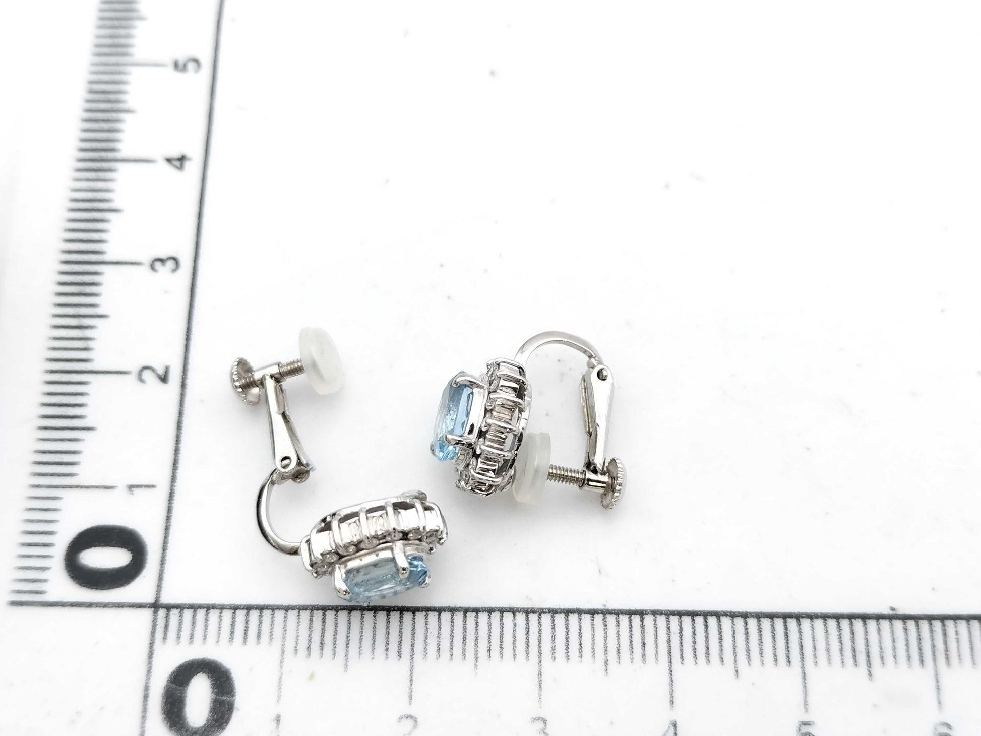 AQ1.57ct D0.22ct K14WG 5.6g Earrings 