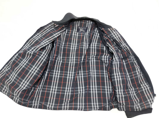 BURBERRY Nova Check Lining Zip-Up Jacket Navy