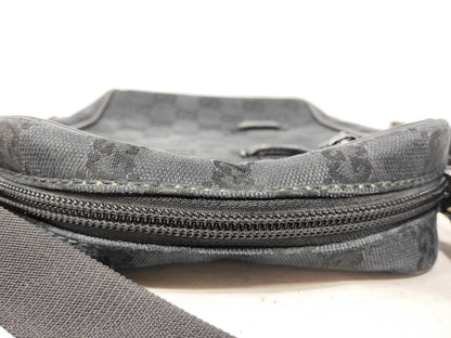 GUCCI GG Canvas Shoulder Bag in Black