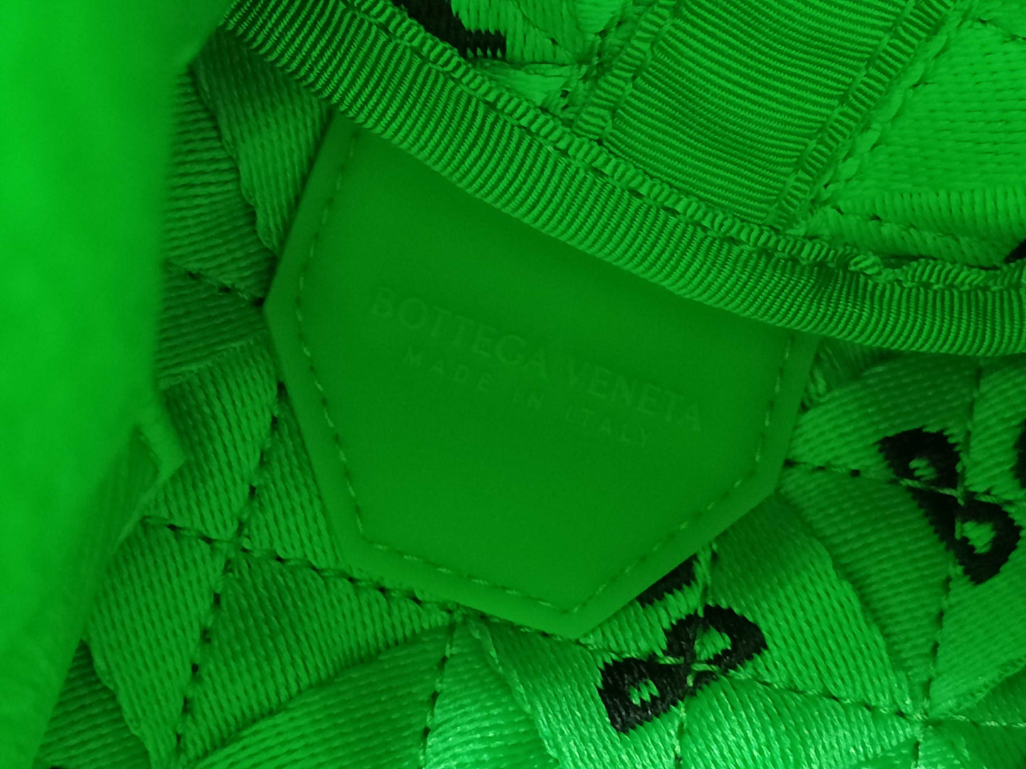 BOTTEGA VENETA Maxi Intrecciato Webbing 2-Way Tote Bag Shoulder Bag Black x Green