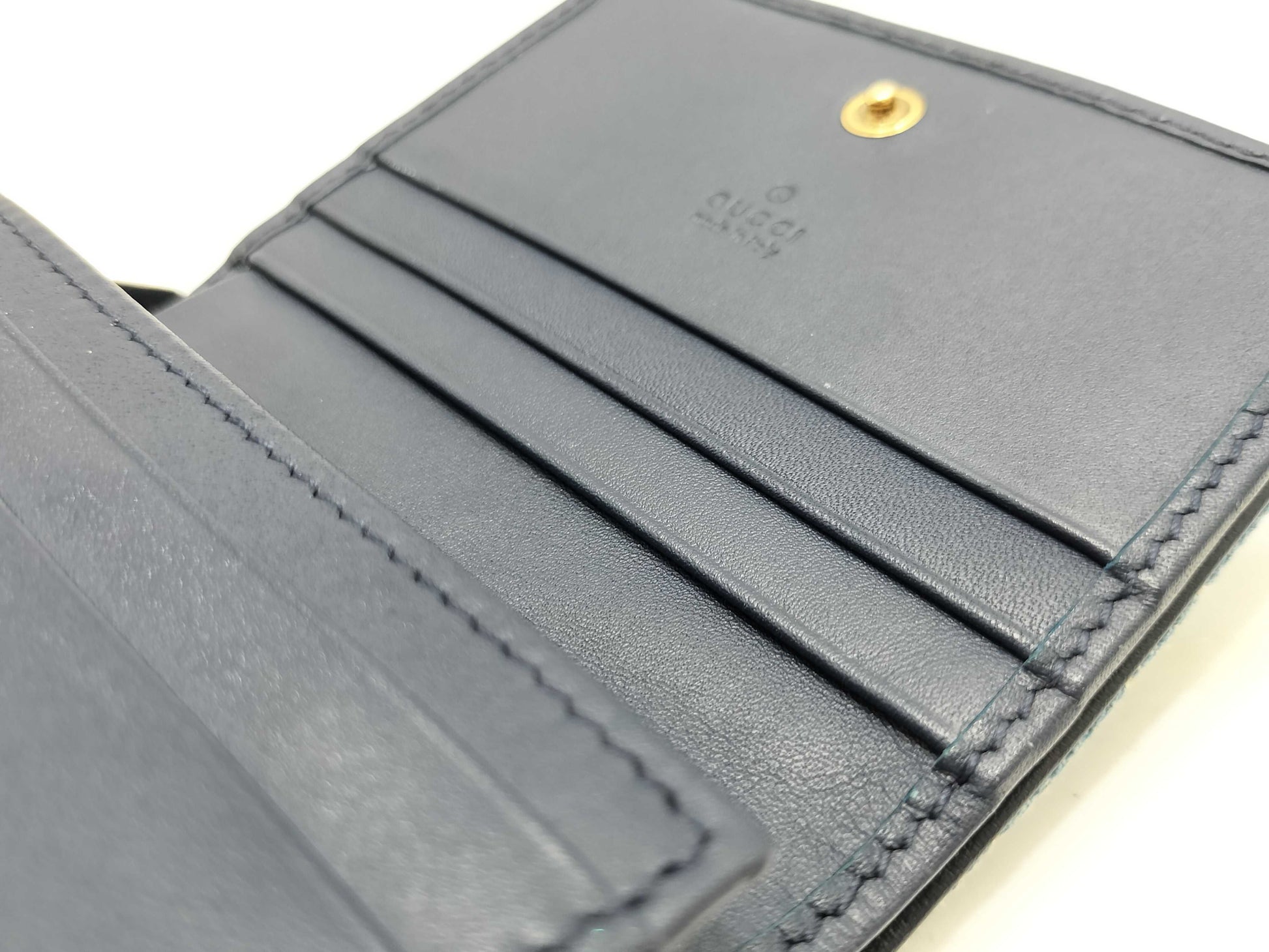 GUCCI Denim GG Marmont Compact Wallet 466492 Wallet