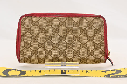 GUCCI GG Canvas GUCCI GG Pattern Canvas Long Wallet