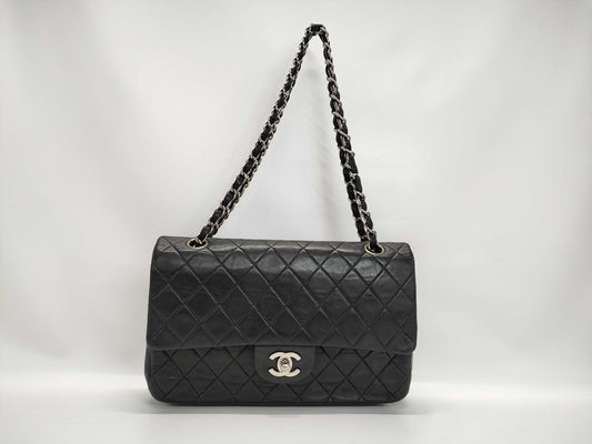 CHANEL V11 CHANEL Matelasse Double Flap Chain Shoulder Bag Black Shoulder Bag