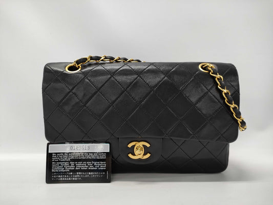 CHANEL Shoulder Bag W Flap Black Bag