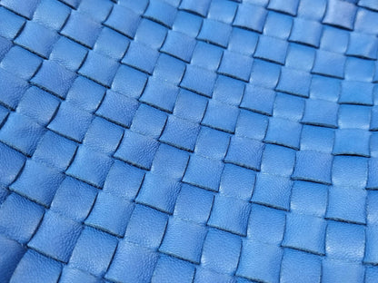 BOTTEGA VENETA Intrecciato Campana Handbag Blue Shoulder Bag