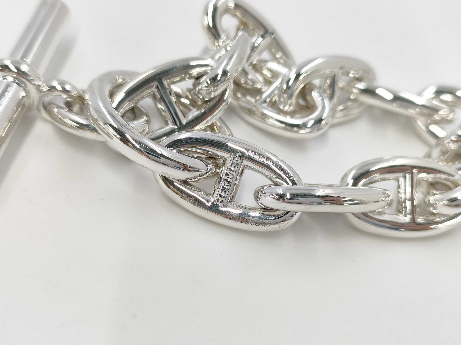 HERMES Chaine d'Ancre Bracelet, GM, 13 links, Ag925, 75.6g, 24-stamped, Bracelet/Bangle