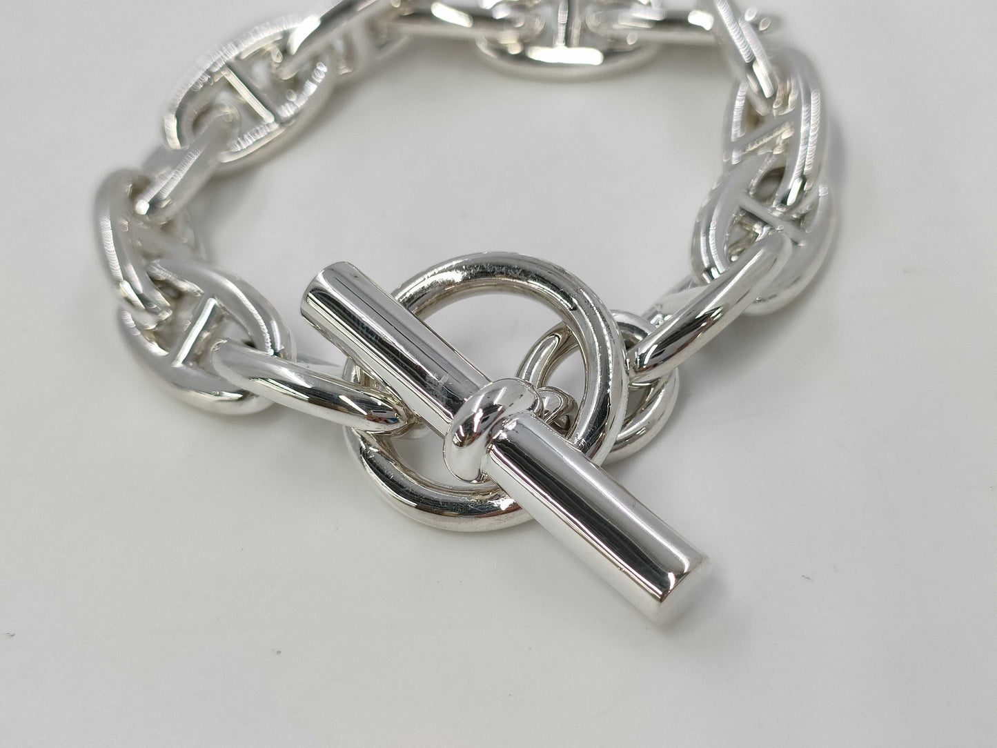 HERMES Chaine d'Ancre Bracelet, GM, 13 links, Ag925, 75.6g, 24-stamped, Bracelet/Bangle