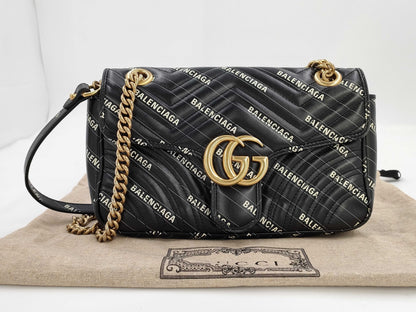 GUCCI x Balenciaga GG Marmont Chain Shoulder Bag
