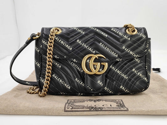 GUCCI x Balenciaga GG Marmont Chain Shoulder Bag