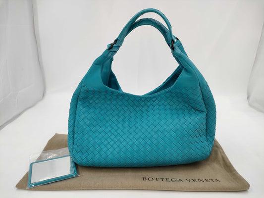 BOTTEGA VENETA Intrecciato Leather Handbag Blue