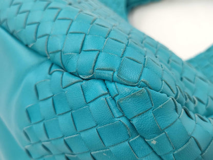 BOTTEGA VENETA Intrecciato Leather Handbag Blue