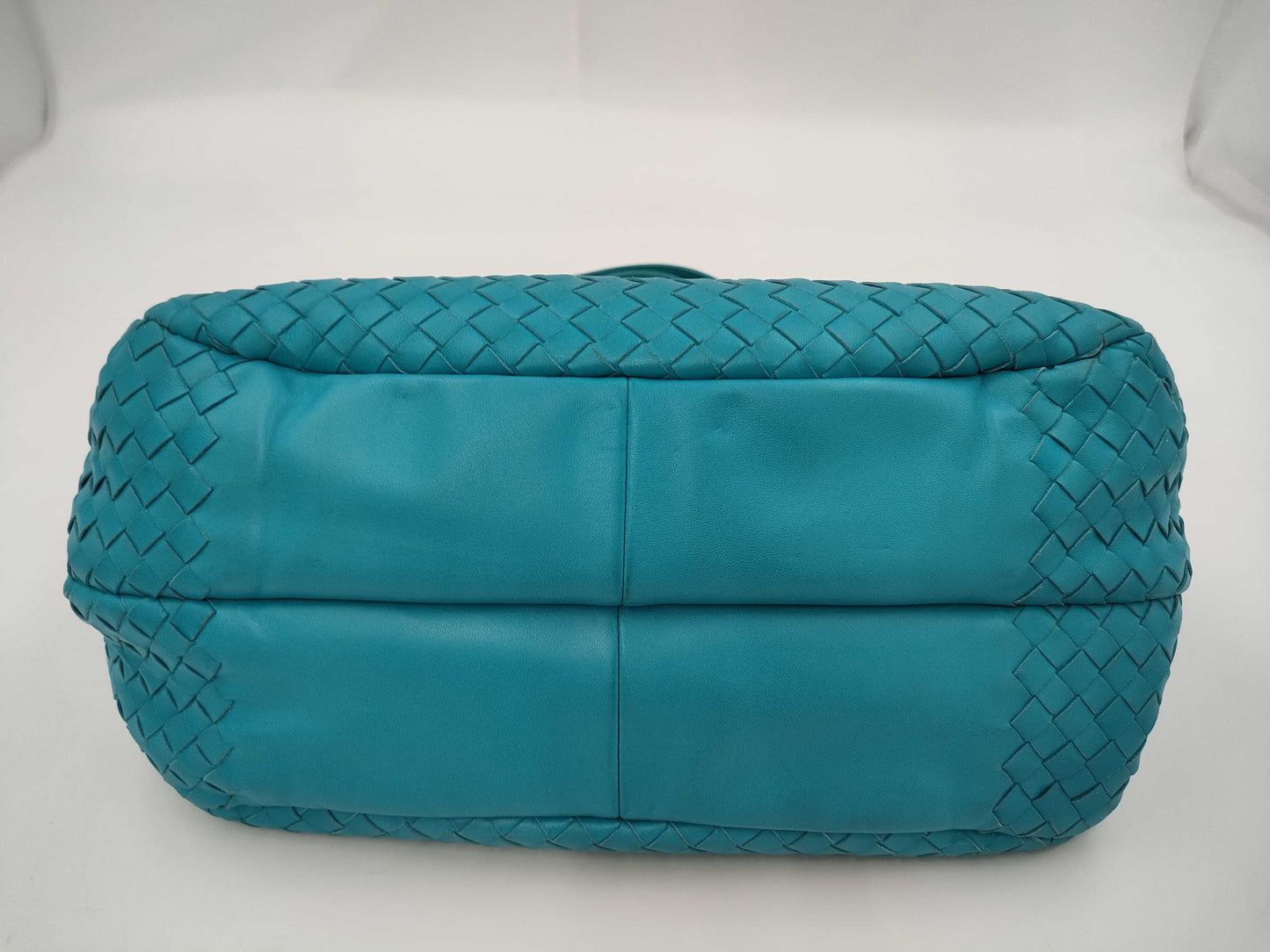 BOTTEGA VENETA Intrecciato Leather Handbag Blue