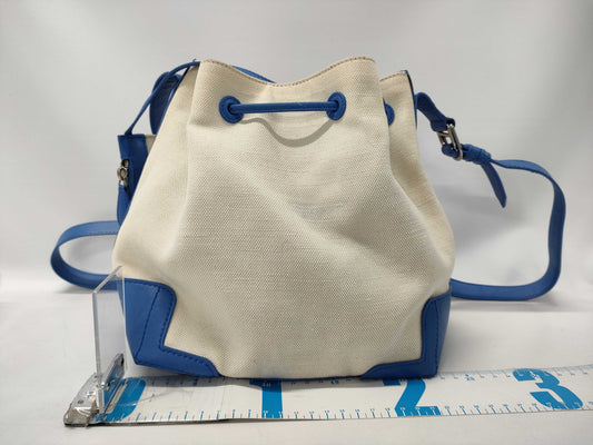 BALENCIAGA Canvas and Leather Drawstring Shoulder Bag