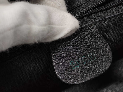 GUCCI Suede Bamboo Black Backpack