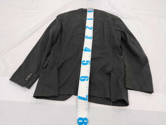 LOUIS VUITTON 2015SS Tailored Jacket, Single Breasted, Cotton, Unlined Back, Side Vents, Size 48, Black, RM151F