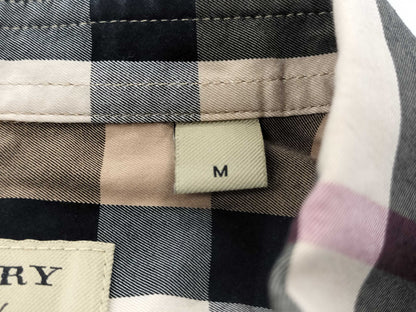 BURBERRY London England Check Pattern Long Sleeve Shirt Size M