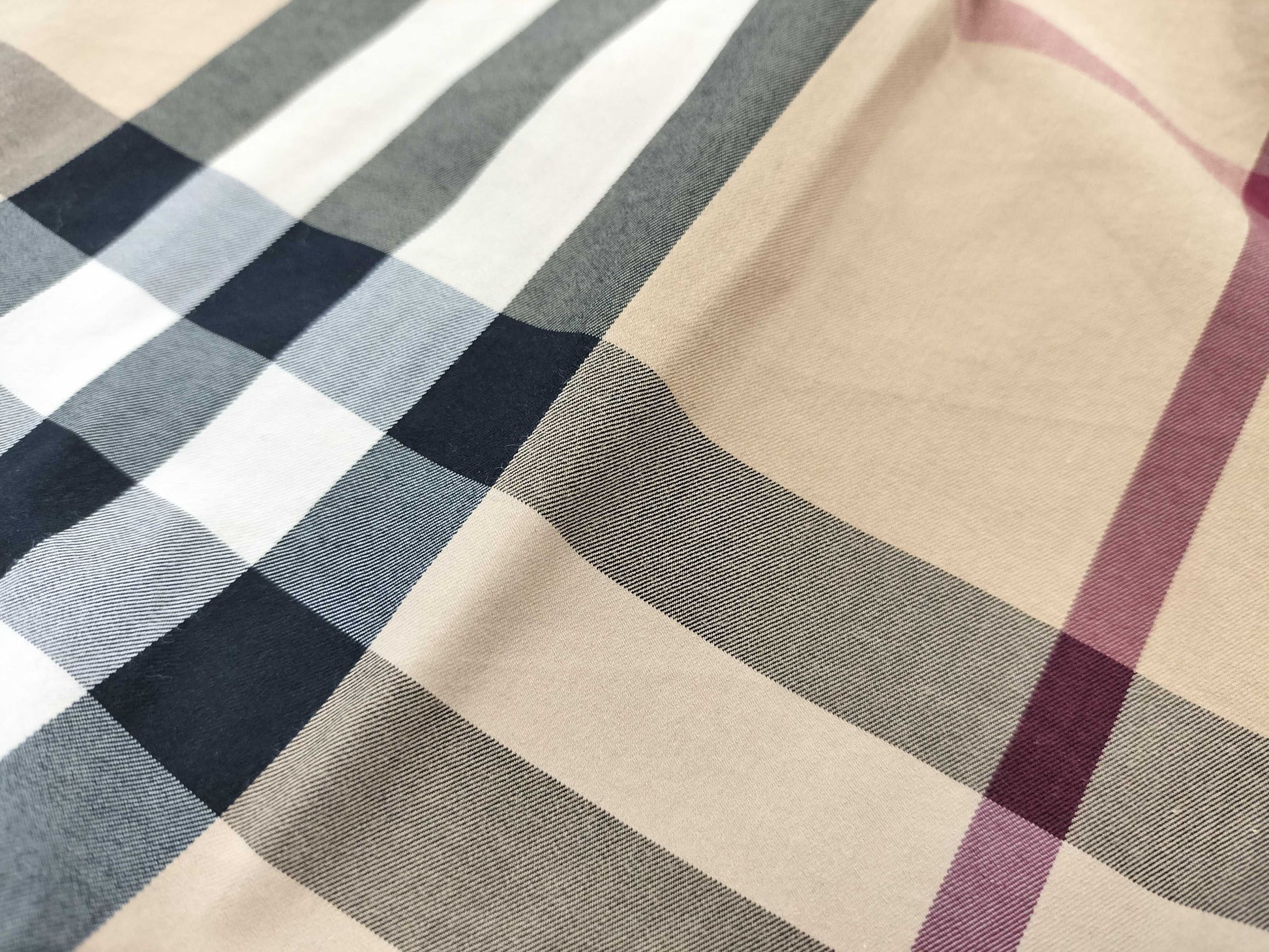 BURBERRY London England Check Pattern Long Sleeve Shirt Size M
