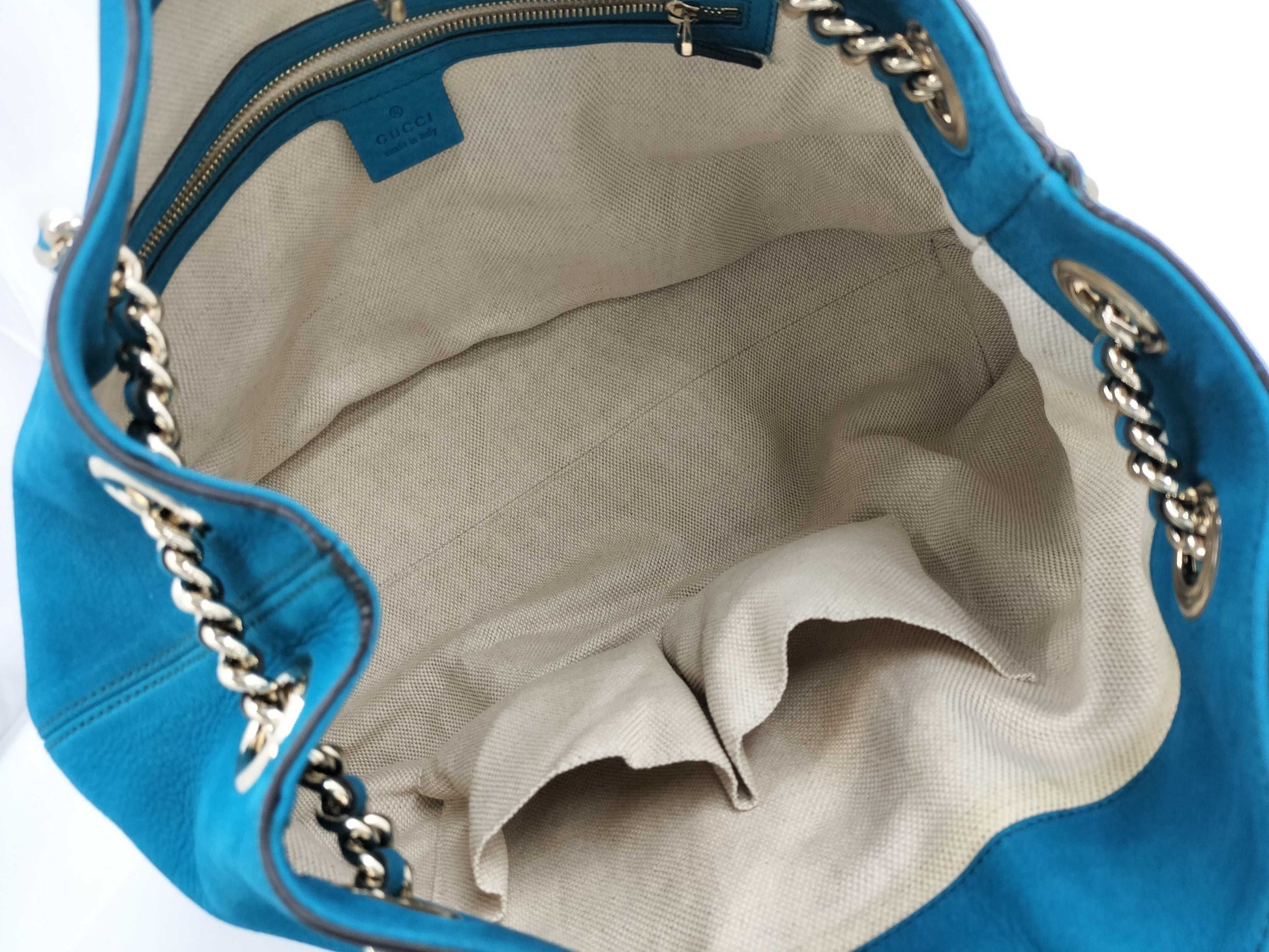 GUCCI Soho 308982/001998 Tote Blue Tote Bag