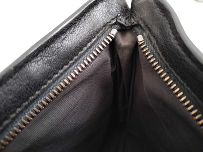 BOTTEGA VENETA Intrecciato Clutch Bag Long Wallet Leather Navy Khaki Wallet