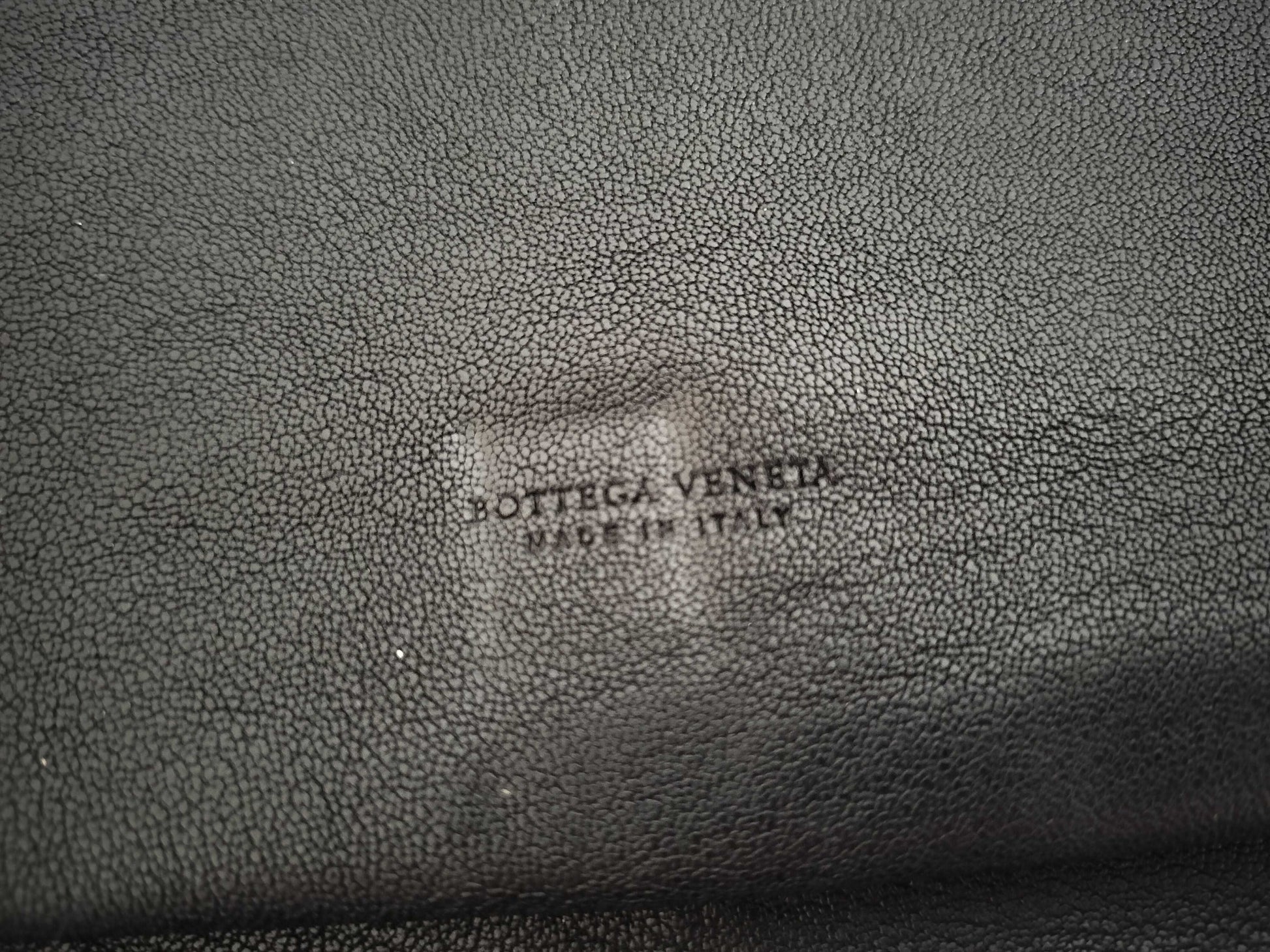 BOTTEGA VENETA Intrecciato Clutch Bag Long Wallet Leather Navy Khaki Wallet