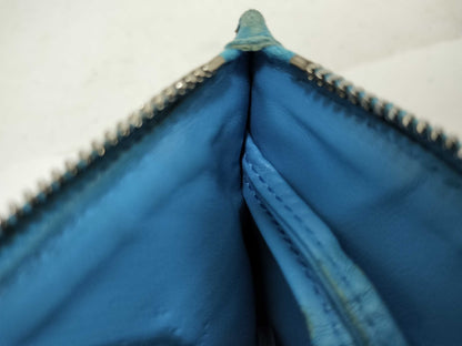 BOTTEGA VENETA Intore Fragment Case Coin Case Leather Blue Coin Case