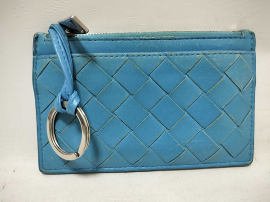 BOTTEGA VENETA Intore Fragment Case Coin Case Leather Blue Coin Case