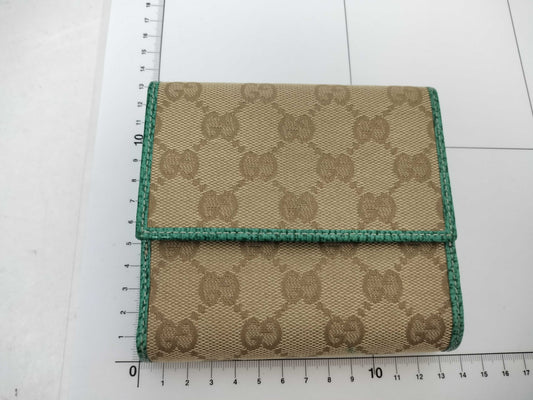 GUCCI GG Canvas 115090 GG Canvas Bifold Wallet Blue Unused Wallet