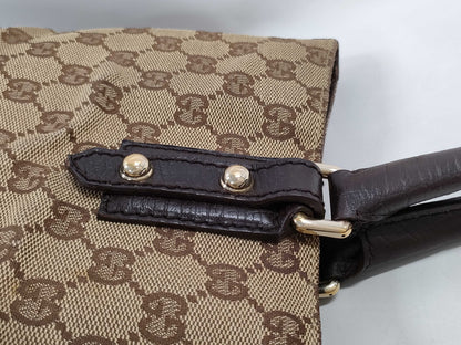 GUCCI GG Canvas Horsebit Tote Bag 137385