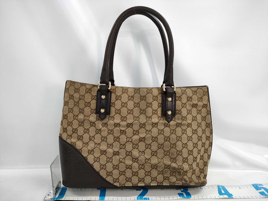 GUCCI GG Canvas Horsebit Tote Bag 137385