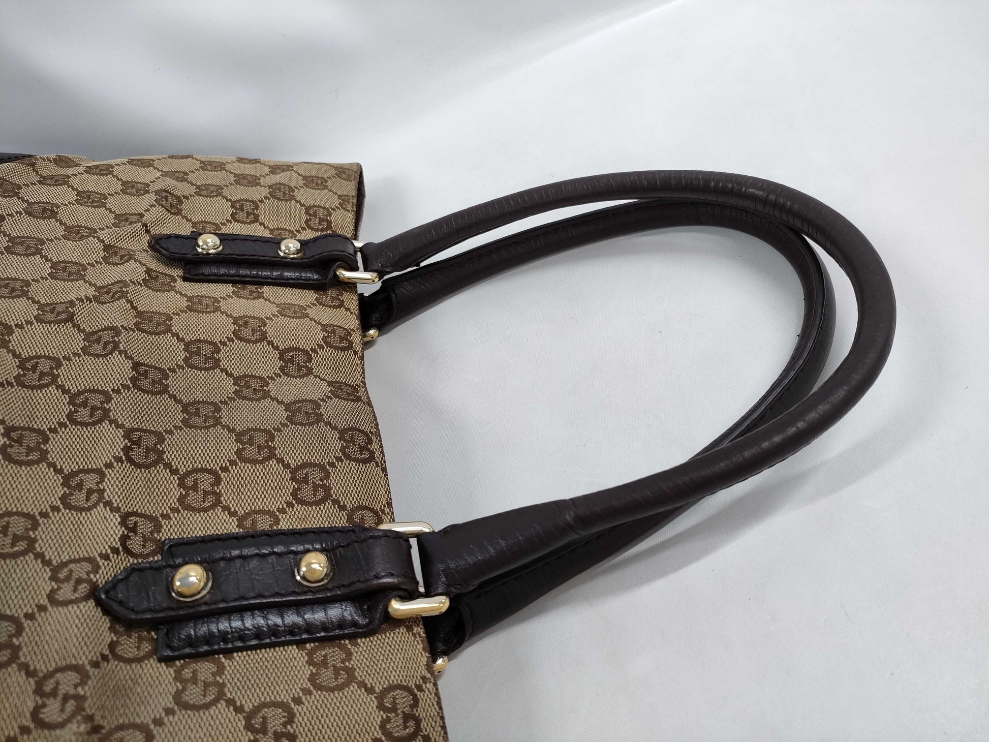 GUCCI GG Canvas Horsebit Tote Bag 137385