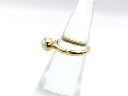 agete Pearl K18 3.0g Ring 