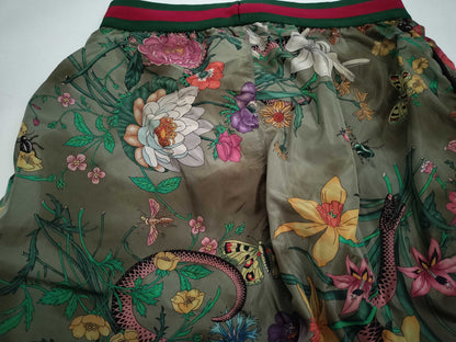 GUCCI GUCCI Nylon Floral Shorts Khaki 430782 Pants