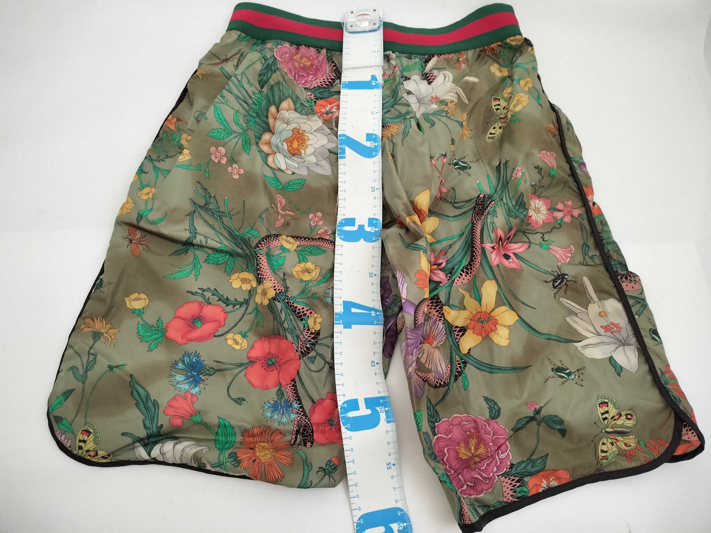 GUCCI GUCCI Nylon Floral Shorts Khaki 430782 Pants