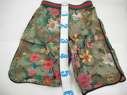 GUCCI GUCCI Nylon Floral Shorts Khaki 430782 Pants