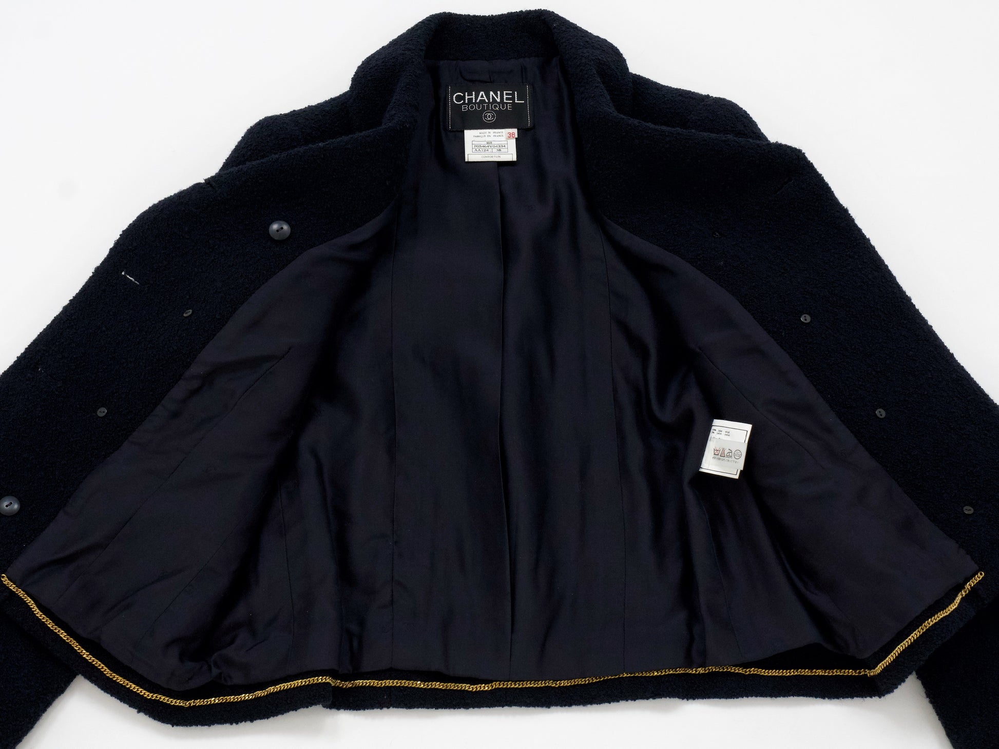 CHANEL 1995 Pile Tweed Short Jacket Size 38