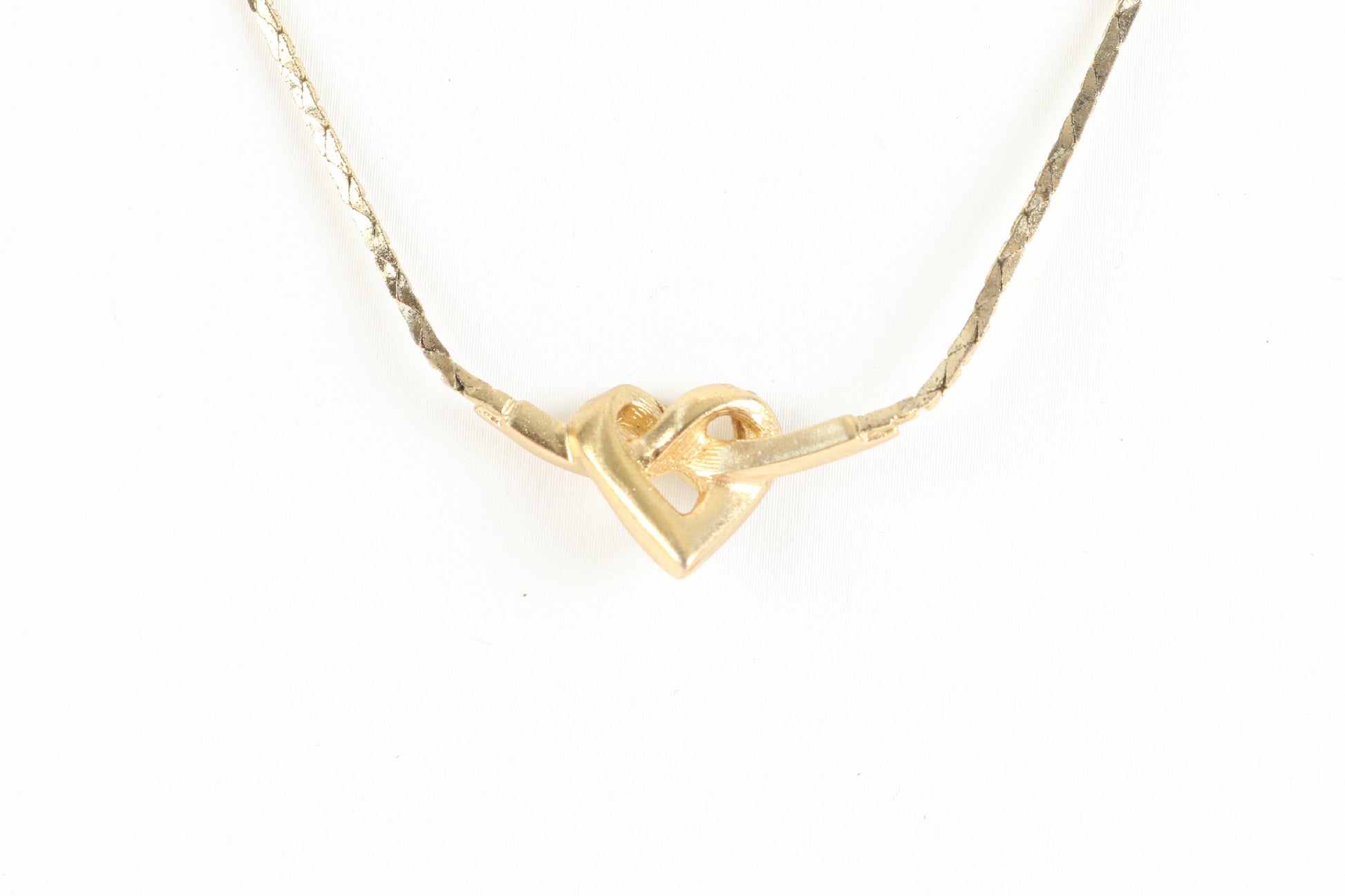Dior Heart Motif Necklace Pendant Gold Necklace