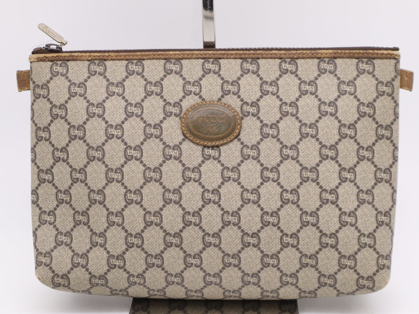 GUCCI GG Plus Second Bag Khaki Beige Brown Second Bag
